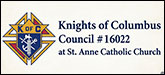 Knights of Columbus Divine Mercy Council # 16022 Sponsorship Banner